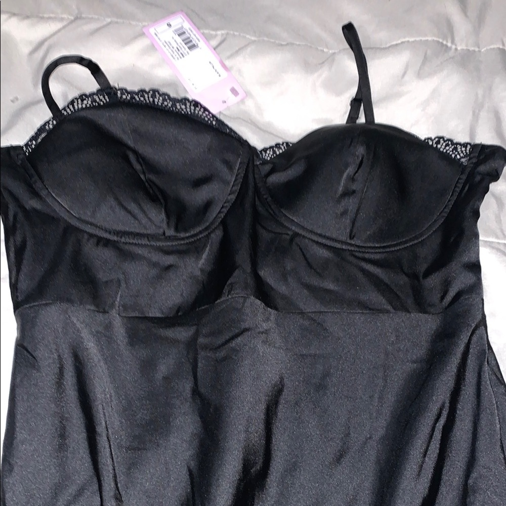 BLACK SATIN DRESS ‼️